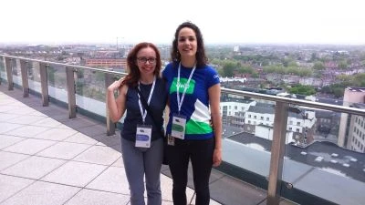 Jane Audrei - à esquerda - com uma colaboradora do Google