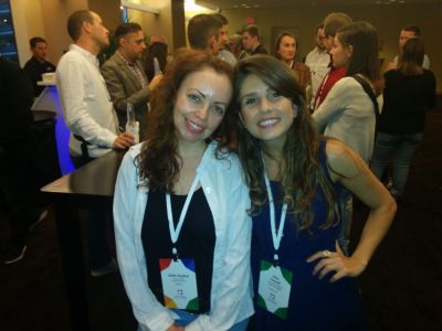 Jane Audrei -à esquerda e Elisa gerente da comunidade de Google Ads.