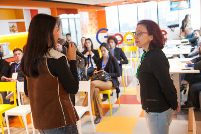 Google Partners e Jane Audrei durante a palestra.