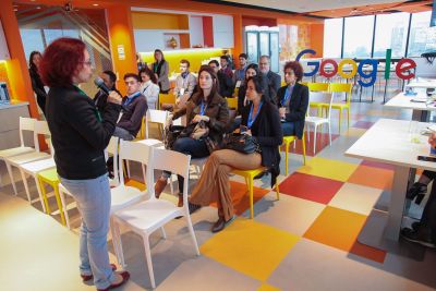 Jane Audrei palestrando.